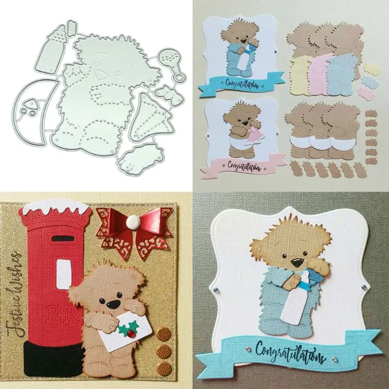 

Little Bear DIY Metal Cutting Dies Stencil Scrapbooking Photo Album Stamp Paper Card Crafts Decor