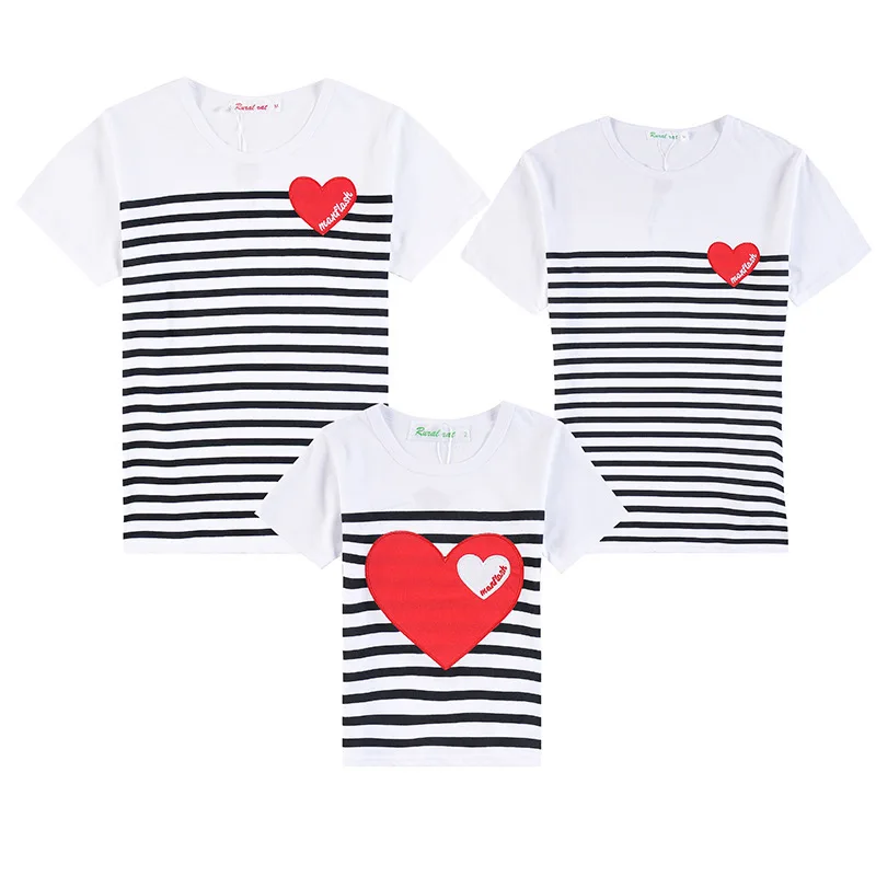 Одинаковые комплекты для семьи одежда «Мама и я» футболка для мамы, папы, сына и ребенка Детская футболка Топы в полоску, комплекты Семейный образ