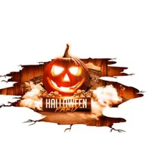 Стиль наклейки на стену Хэллоуин пол видение Гостиная наклейки для спальни бар Хэллоуин декоративные наклейки 1103