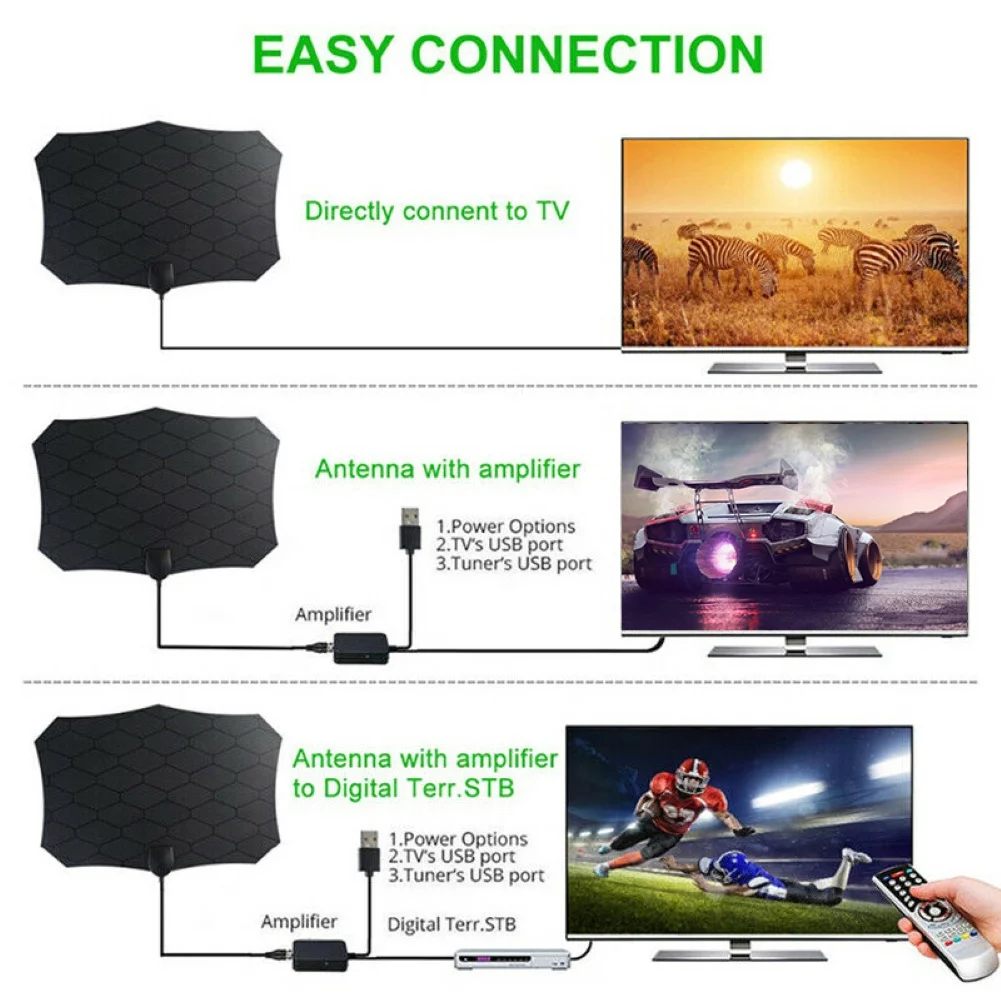 240 милей Крытый 1080P HD ТВ антенна VHF/VHF цифровая антенна с усилителем сигнала