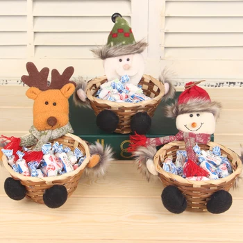 

Christmas candy basket Christmas Eve packaging apple box decoration gift old man desktop decoration candy jar