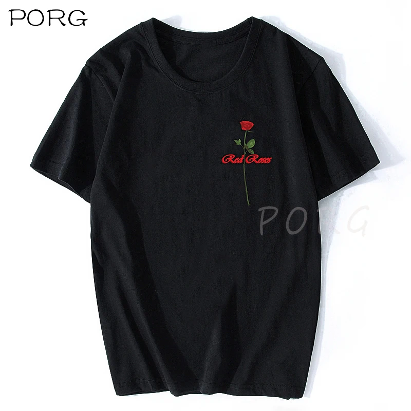 Red Roses Vogue Funny T-Shirt Men/women Print Short Sleeve 100% Cotton T Shirts Summer Casual Music Tee Shirt Aesthetic Clothes photo