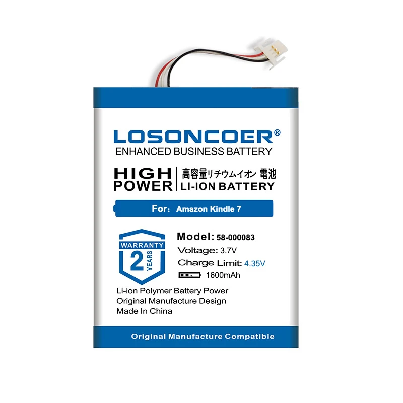LOSONCOER 58-000083 58-000151 MC-265360-03 Батарея для Amazon kindle 7 7th 8th Gen " Электронная читалка WP63GW 499 kindle 558 SY69JL