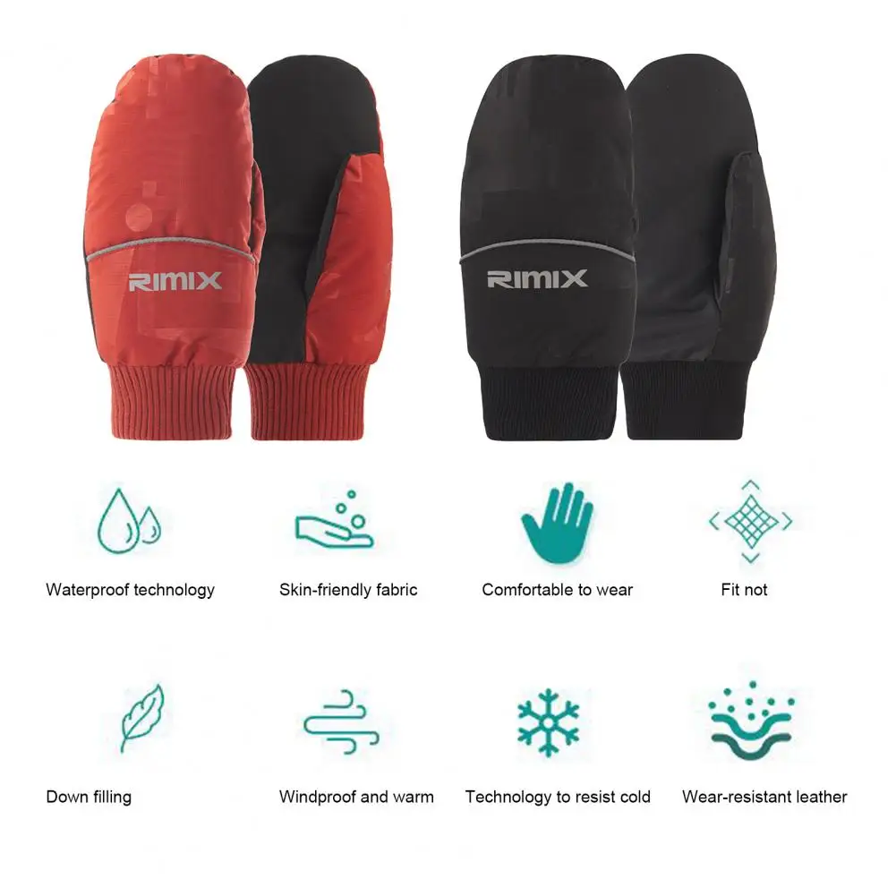 RIMIX New Winter Snow Warm Gloves Boys Girls 1 Pair Ski Windproof Waterproof Thicken Mittens Keep Finger Warm Children Kids 5