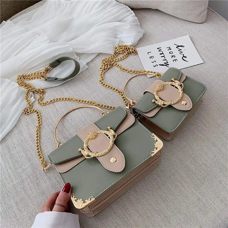 

Women's bag 2019 new wave Korean version of the wild messenger bag chain fashion handbag personality small square bag