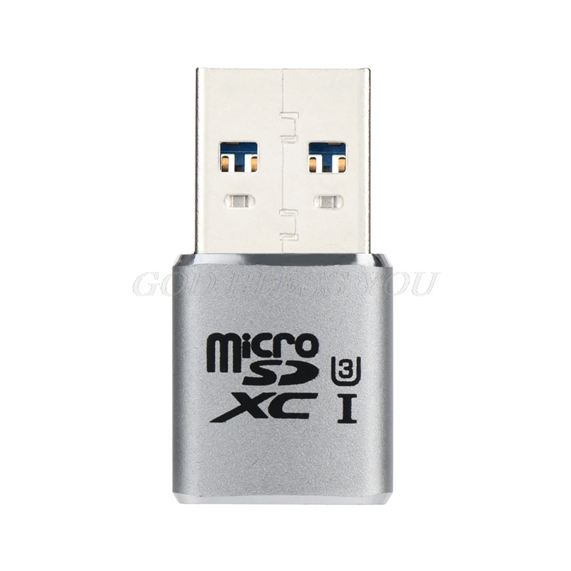 Серебристый Высокое качество супер скорость 5 Гбит/с USB 3,0 Micro SDXC Micro SD TF T-Flash кард-ридер адаптер - Цвет: Серебристый