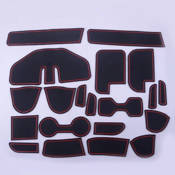 

CITALL 20Pcs Black Rubber Car Gate Door Slot Storage Pad Cup Holder Mat Fit for Nissan Navara NP300 D23 2015 2016 2017 2018