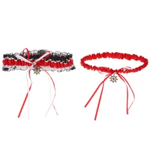 2 шт. резиновый кружевной подвязки с бантом, набор подвязок для свадебного платья, кольца для бедер