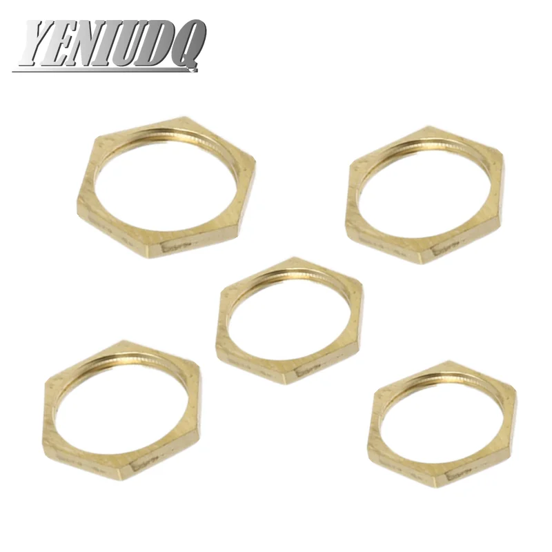 Hose Pipe Fitting Pipe Fitting Water Pipe Fitting 5pcs Copper Hex Lock Nuts Pipe Fitting 1/8" 1/4" 3/8" 1/2" 3/4 Female Thread Hexagonal shank cap
