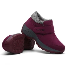Новинка года; зимние теплые женские зимние ботинки из бархата; простая однотонная женская обувь из хлопка; Легкая женская обувь; большие размеры