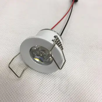 

4pcs/lot Mini Downlight Under 31mm Cabinet Spot Light 1W Ceiling Recessed Lamp AC85-265V Dimmable Down lights free shipping