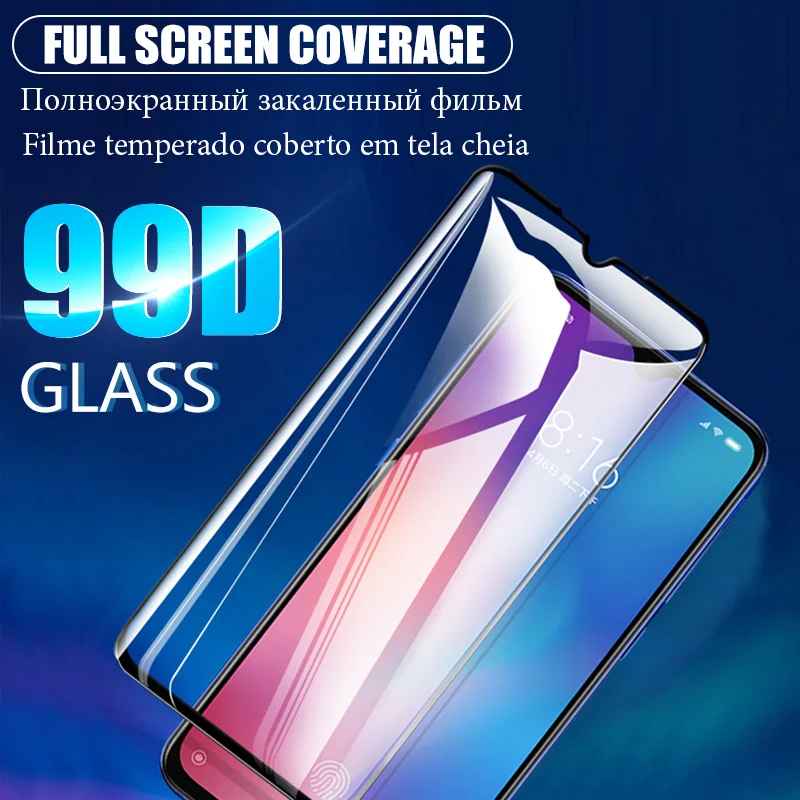 99D защитная плёнка полностью покрывающая экран для Xiaomi Mi 10 10T 9 se Honor 8 Lite закаленное