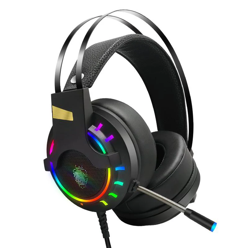Проводная игровая гарнитура USB7.1, наушники PUBG Rgb с подсветкой для Xbox One PC PS4 PS3, игровые стерео наушники с шумоподавлением