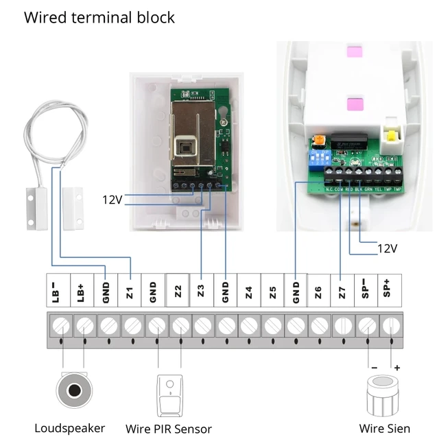 MC-38 Wired Door Window Sensor Detector Magnetic Switch Normally Closed or Normally Open NC for Home Security Alarm System 5