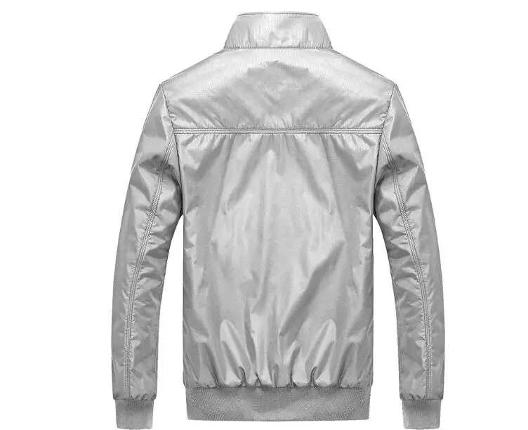 Сплошной цвет Tide хорошая повседневная куртка M-5XL 7XL мужская Весенняя Осенняя верхняя одежда воротник стойка одежда