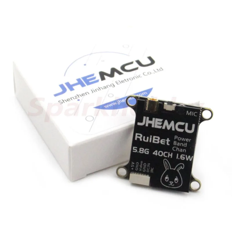

JHEMCU RuiBet Tran-3016W VTX 5,8 ГГц 40CH 1,6 Вт Встроенный микрофон Питер/25/200/400/800 МВт регулируемый для FPV пересекающих дронов
