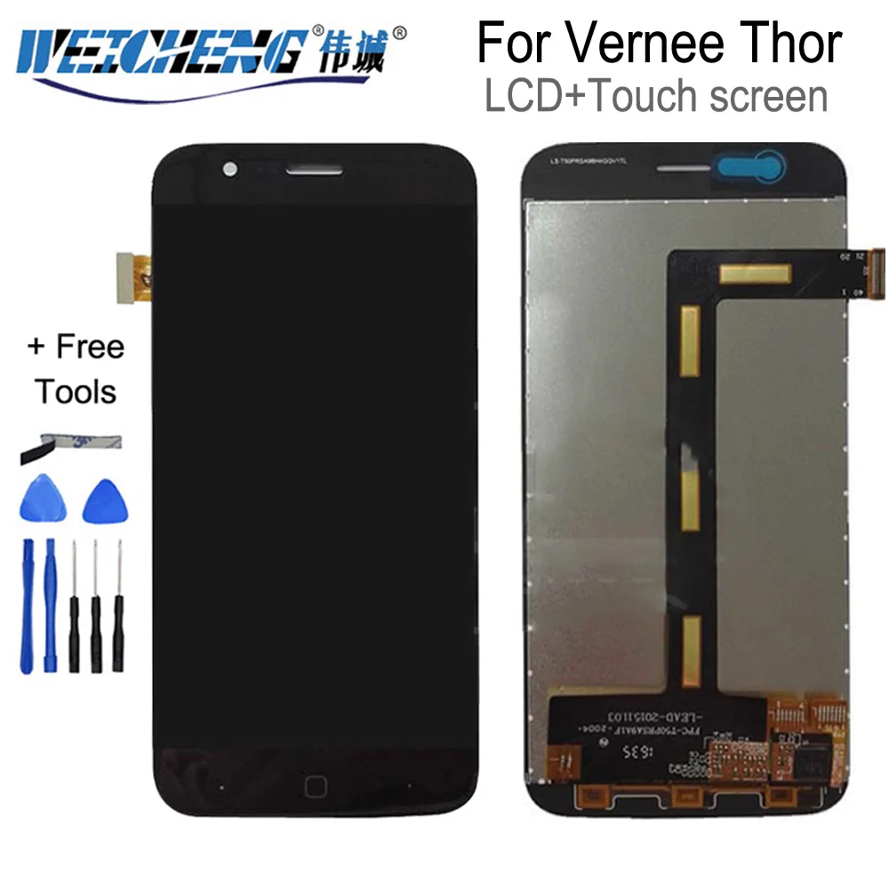 Для Vernee Thor ЖК дисплей сенсорный экран стеклянная Сенсорная панель в сборе для thor