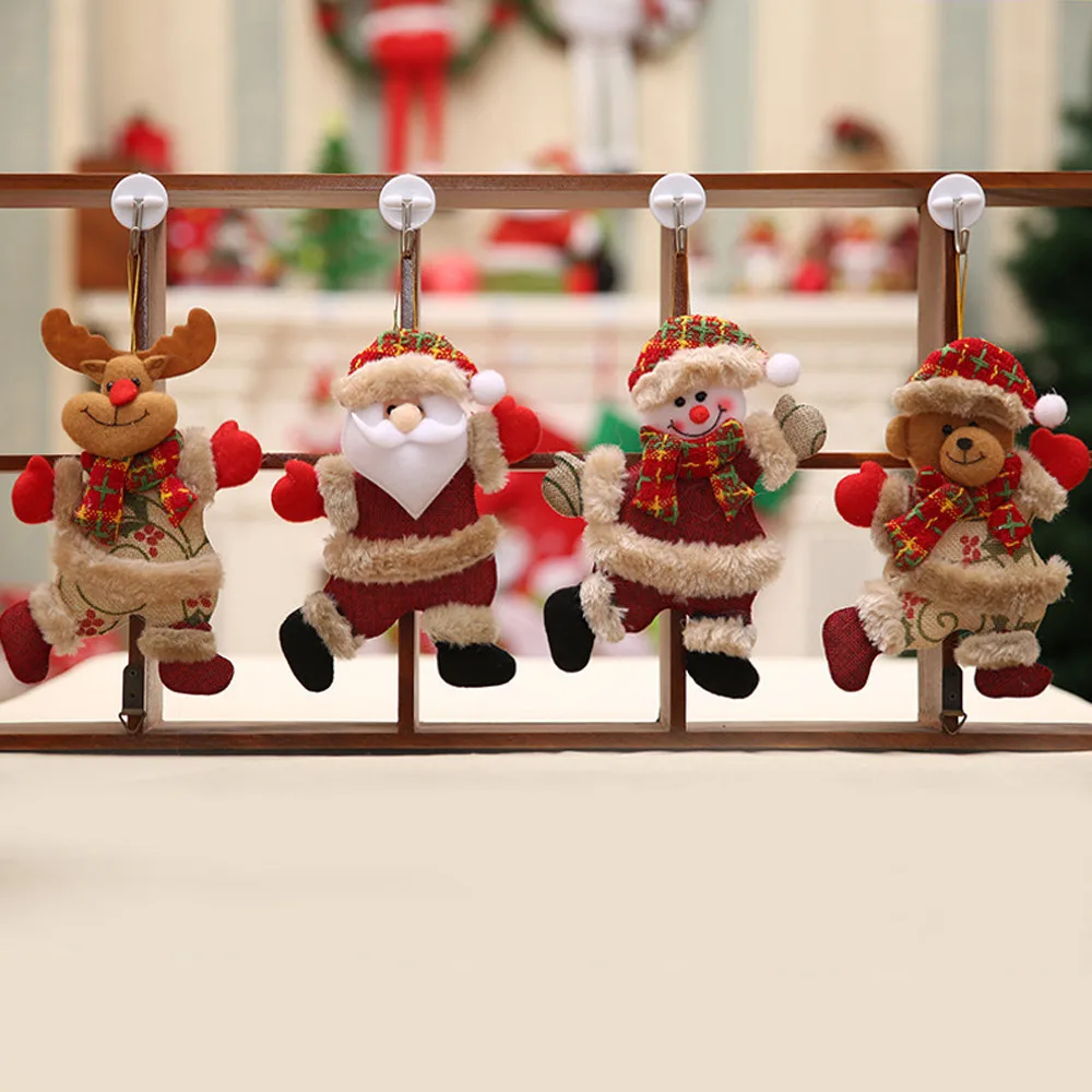 2/для волос(4 предмета), Рождество украшения подарок Санта Клаус Снеговик елка игрушечная кукла повесить украшения с изображением Санта Клауса и северных оленей adornos de navidad