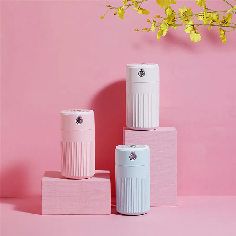 420ML Home Appliances Mini Air Humidifier USB Cool Mist Maker for Car Office Aroma Essential Oil Diffuser with Colorful LED Lamp