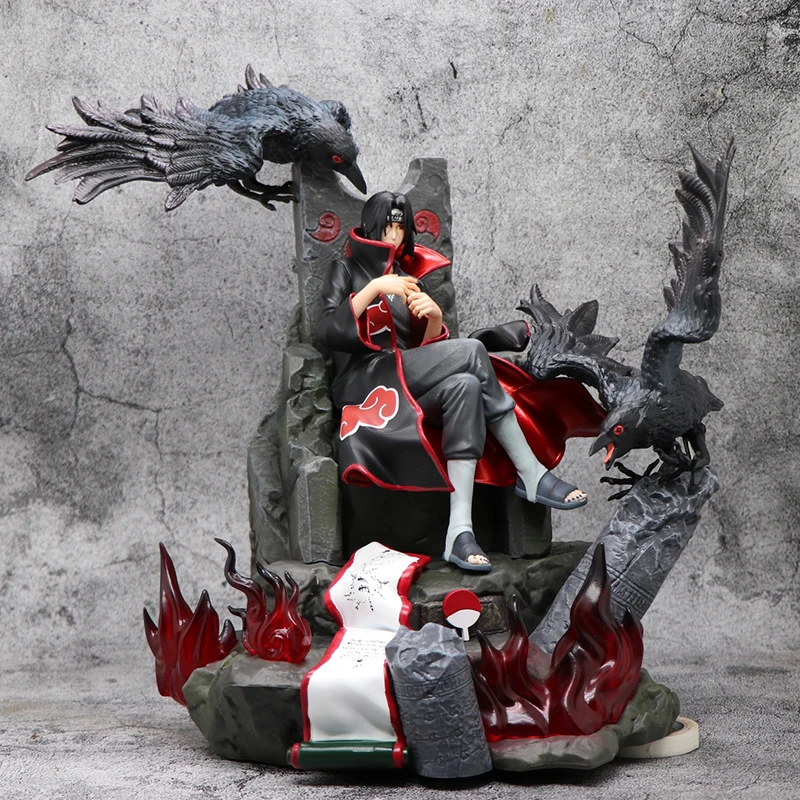 Аниме-фигурки Наруто Shippuden 33 см игрушки GK Uchiha Itachi негабаритная фигурка трона