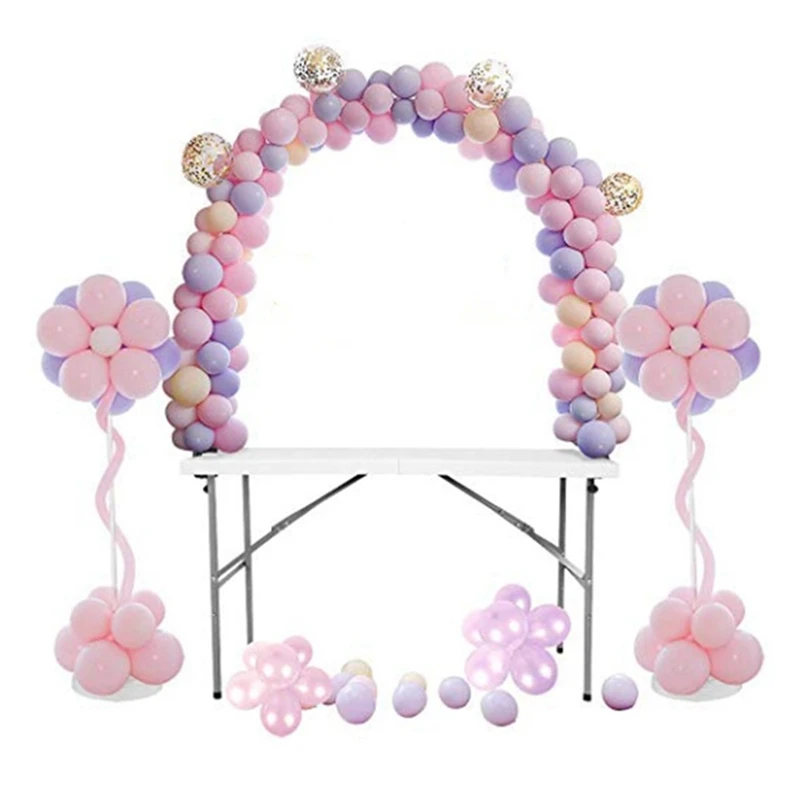  DIY Balloon Arch Kit Plastic Balloons Column Stand with Frame Base Pole and Ballons Clips for Birth