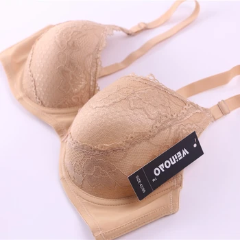 

DAINAFANG Brand New Sexy Large Size Full Cup Deep V Push Up Bra Adjusted Straps Comfortable Brassiere D E Cup 40 42 44 Size