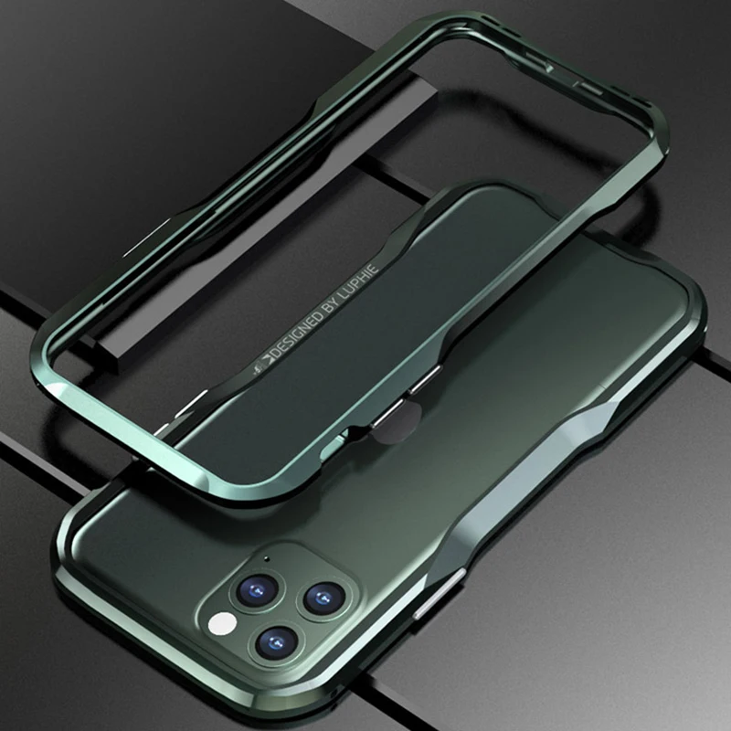 Green Металлический алюминиевый сплав рамка чехол для iPhone 11 Pro Max X XS чехол для Max XR сверхпрочный защитный чехол для iPhone 7 8 Plus Capa Funda - Цвет: Green