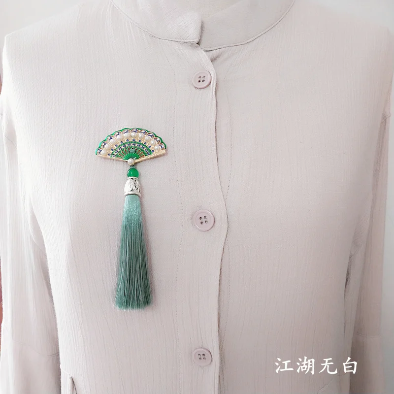 Китайская классическая эмалированная брошь с кисточкой cheongsam подвеска на