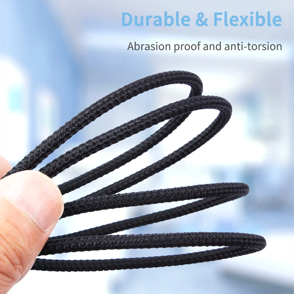 60W Type C To USB Type C Cable PD Fast Charging Data Wire For Samsung S20 Xiaomi QC4.0 Macbook Pro
