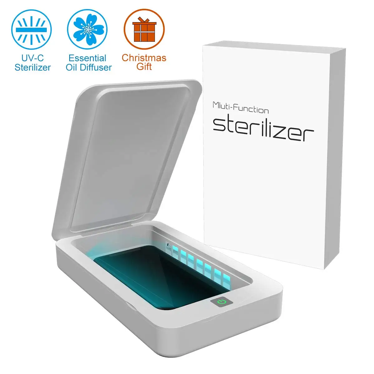 

NEW Masks Blacklight Sterilizer Box Portable UV Sanitizer Aromatherapy Function Disinfector Cleaner Sterilize Virus Uvc Light