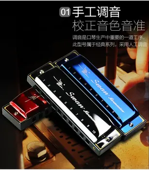 

Swan Harmonicas 10 Holes 20 Tone Key of C Silver Color Blues Jazz Rock Folk Music Musical Instrument Diatonic Harp SW1020-7