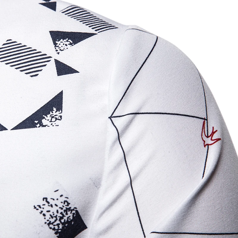 Мужская полосатая рубашка с длинными рукавами Camisa Social Leaf напечатанная рубашка для мужчин брендовая Повседневная обтягивающий официальный деловой уличная