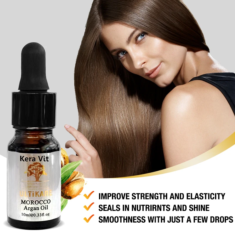 Hot sale Moroccan argan oil for hair care 3pcs*10ml Hair Oil treatment for all hair types Hair & Scalp Treatment