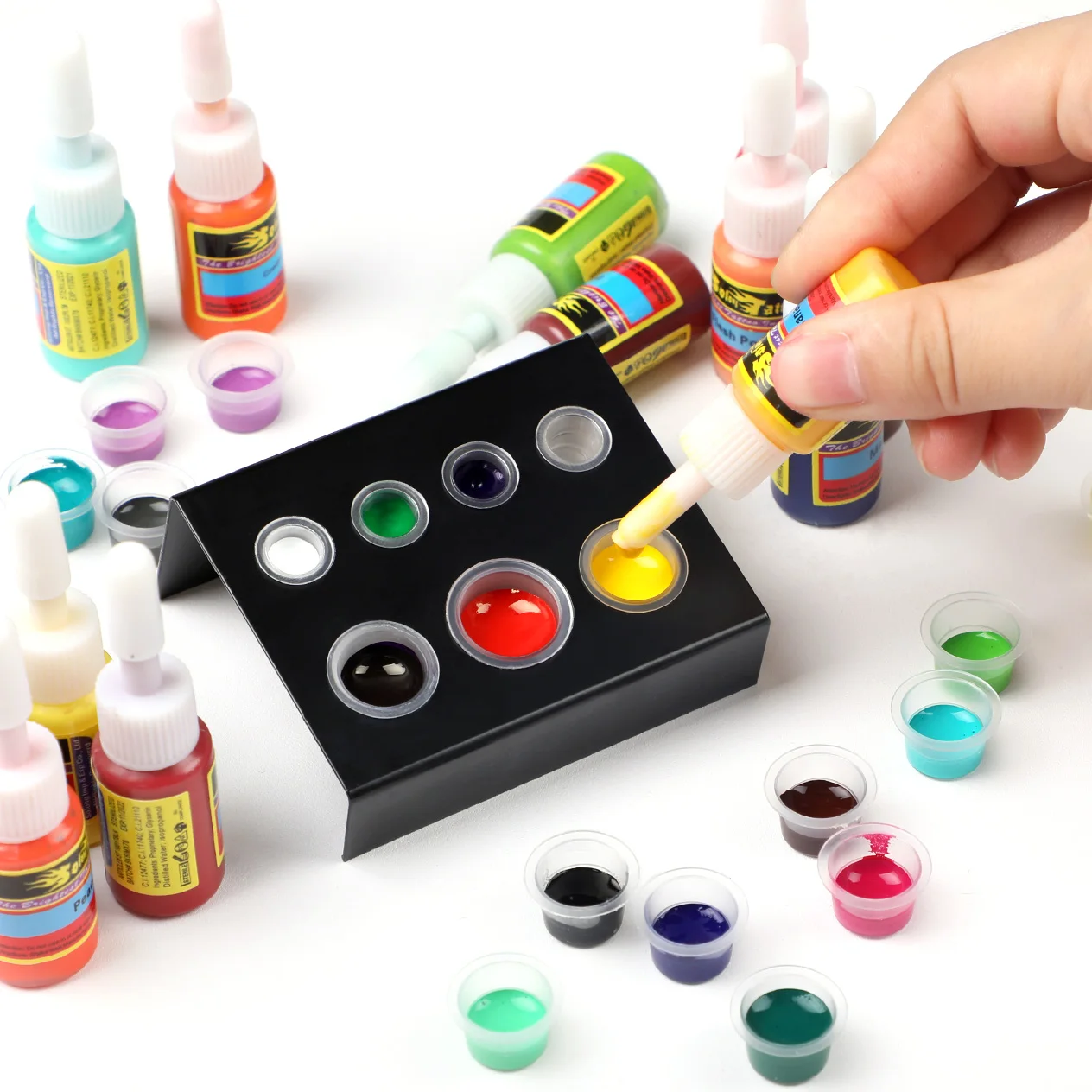 A Complete Set Of 5ml54 Color Professional Makeup Tattoo Ink Pigment For Body Art Paint DIY Tattoo Pigment Set Color Ink