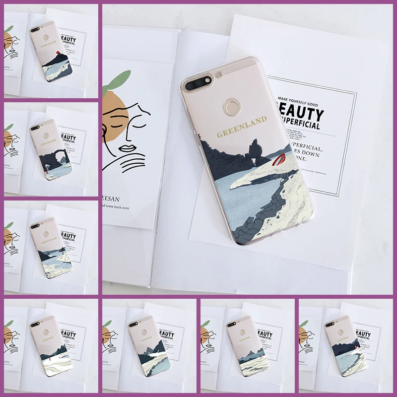 Plons Discriminerend Geruststellen Back Cover For Art Mountain Aesthetic Beach Travel Simple Phone Case  Silicone For Huawei Honor 7 7S 7X 7A 7C Pro 10 9 8 8X MAX|Phone Case &  Covers| - AliExpress
