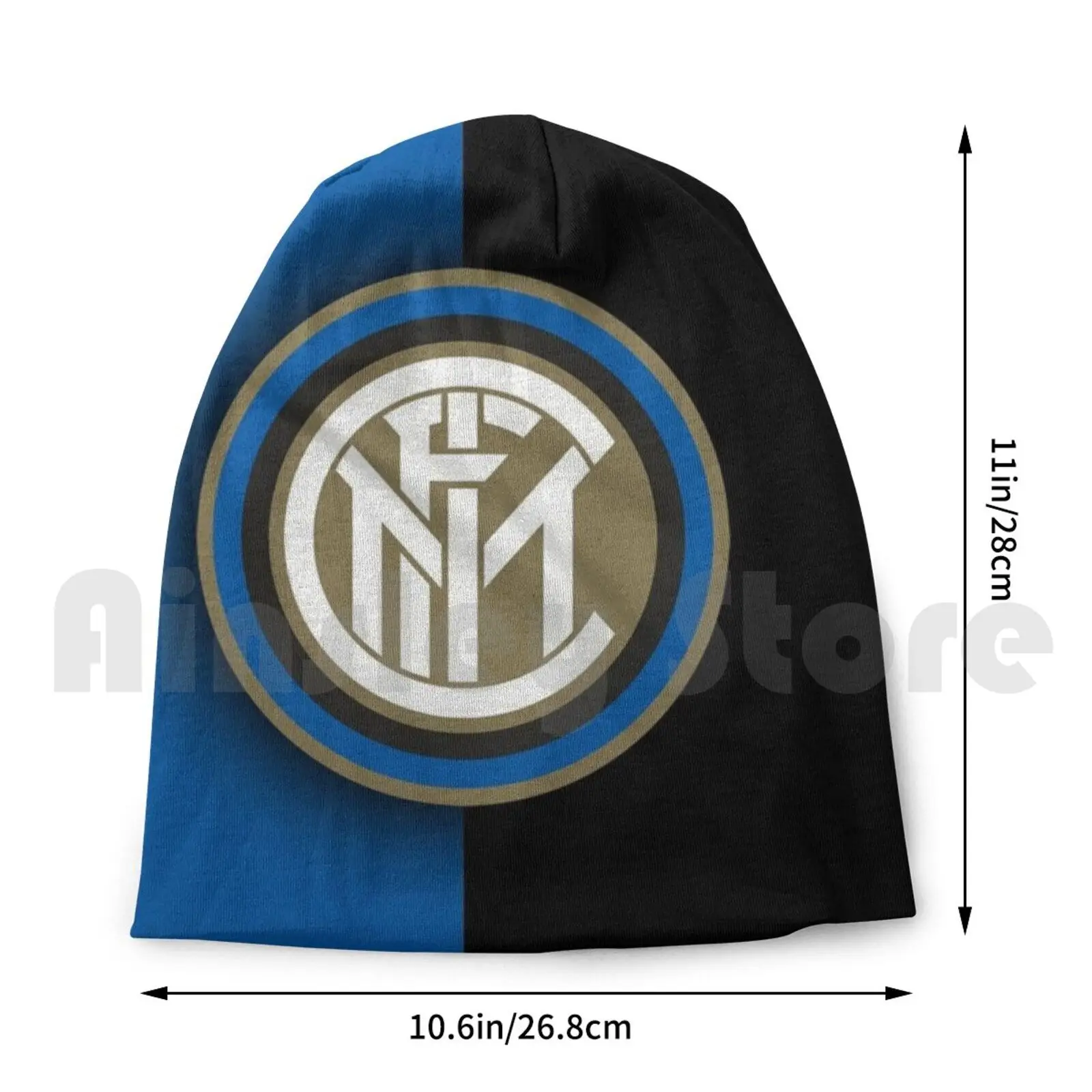 Beanies Knit Hat Hip Hop Soccer Football Euro Club Italy Inter black skully hat