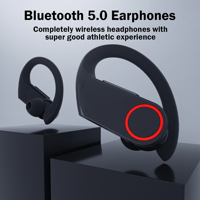 Спортивная гарнитура Pottnar TWS с Bluetooth крючком и басами беспроводные наушники