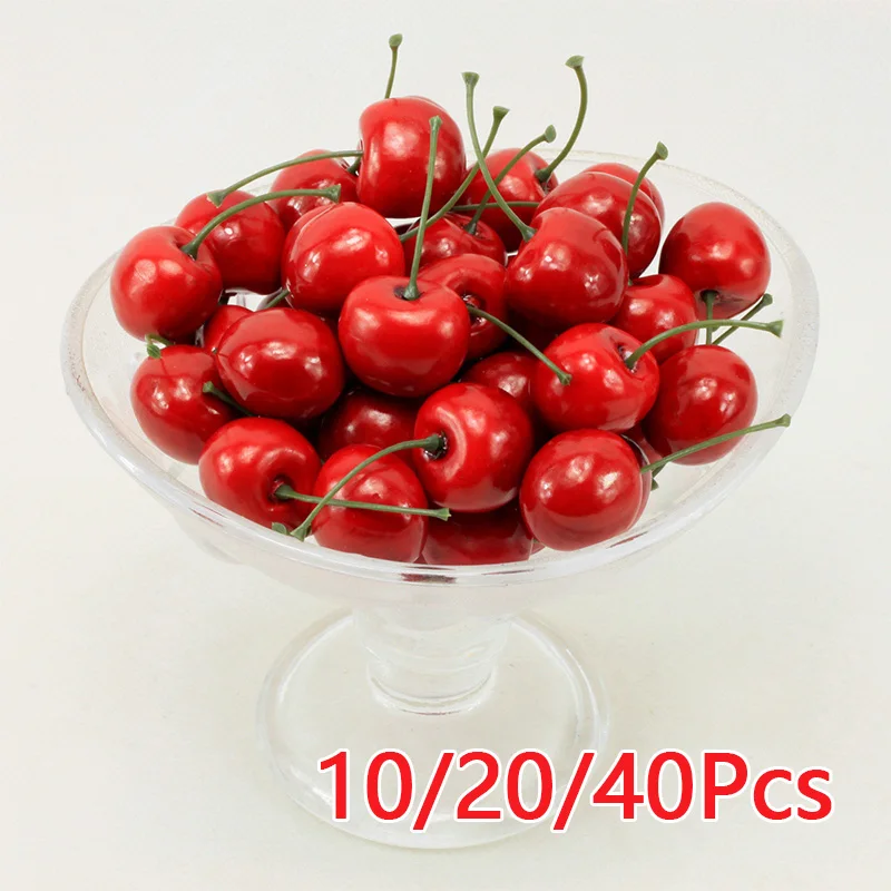 Пластик плоды черемухи поддельные для Кухня продукты Декор Опора 10/20/40 шт