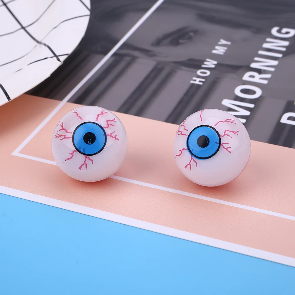 

White Halloween Fake Eye Ball Scary Horror Cosplay Prop Party Decor Haunted 2CM