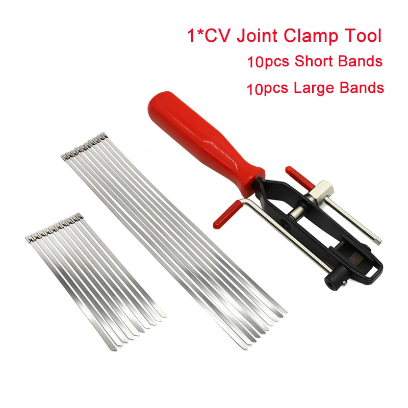 Cv Half Shaft Boot Band Buckle Clamps W/ Cv Joint Banding Boot Axle Clamp Tool For Auto Atv