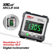XRCLIF Digital Level Angle Gauge 4X90° Mini Inclinometer Measurement Tools Magnetic Base Electronic Universal Bevel Protractor 1
