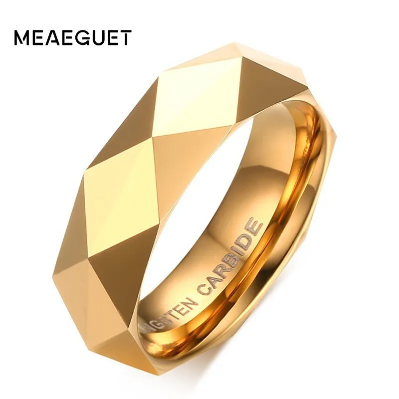Men's Tungsten Carbide Geometric Design Wedding Band
