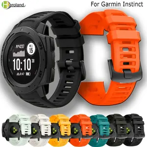 22 мм Силиконовые часы ремешок браслет часы ремешок для Garmin Instinct Смарт часы Спорт Замена Wirstband мужские часы женские