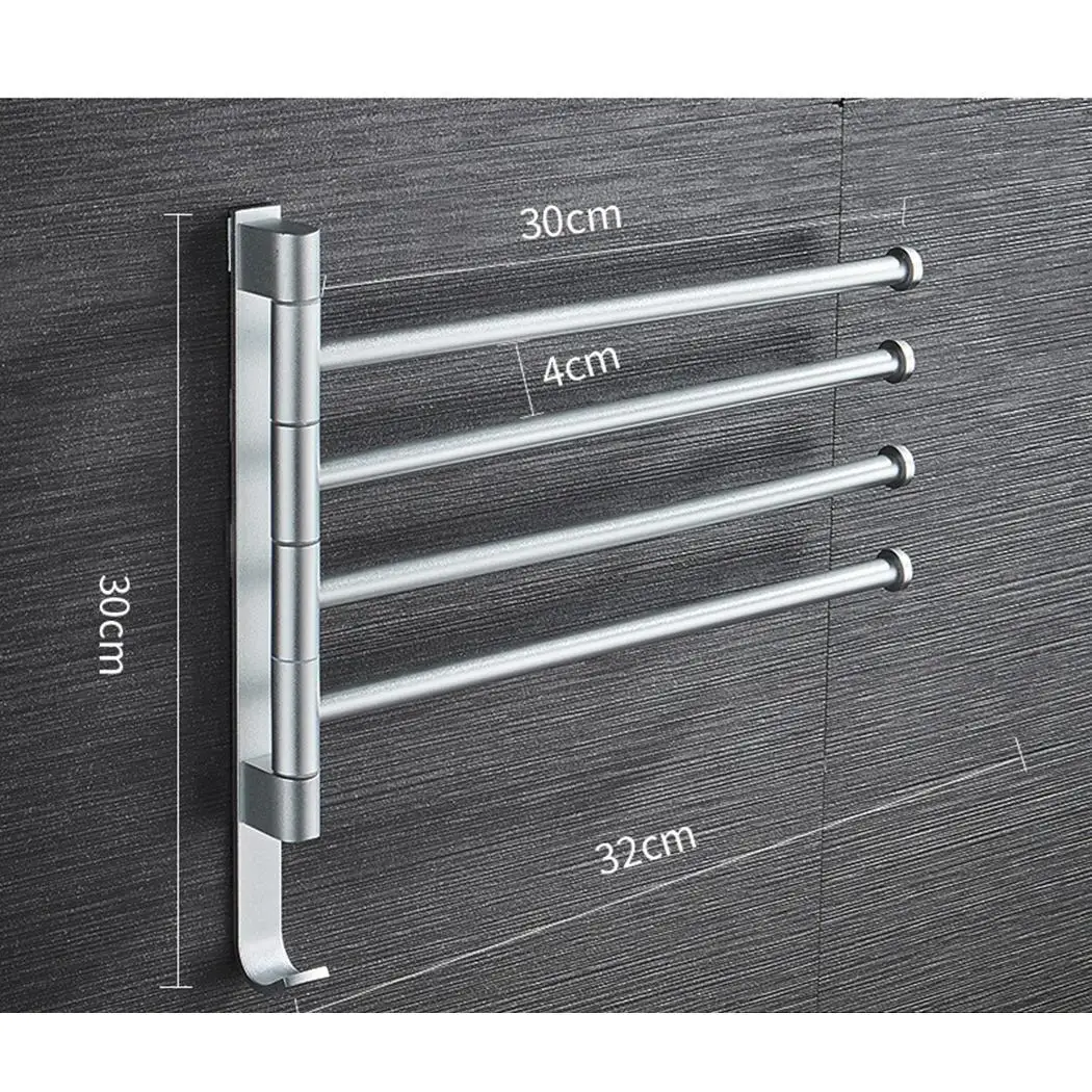 bright four rods Домашнее полотенце стойка вращающаяся аксессуары для ванной комнаты нет матового, черного цвета, яркий нужен удар - Цвет: bright four rods