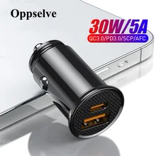 Mini carregador de carro usb carga rápida 3.0 pd carregador de carregamento rápido usb tipo c qc pd 3.0 carregador do telefone móvel para samsung galaxy s21