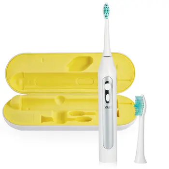 

White Portable Easy Operation Wireless Rechargeable Electric Sonic Acoustic Toothbrush with Five Operating Modes