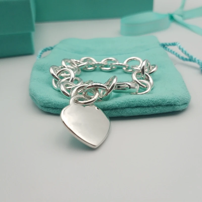 SHINETUNG,, Серебро S925 пробы, зеленый, красный, розовый, черный, в форме сердца, модный браслет для женщин, с логотипом, хорошее ювелирное изделие высокого класса