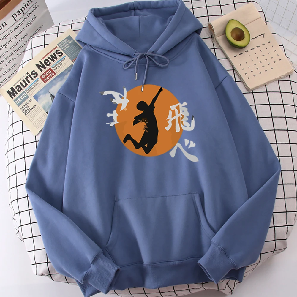 Mens Hoodies Sweatshirts Haikyuu Streetwear Cool Japan Anime Autumn Fleece Fashion Hip-Hop