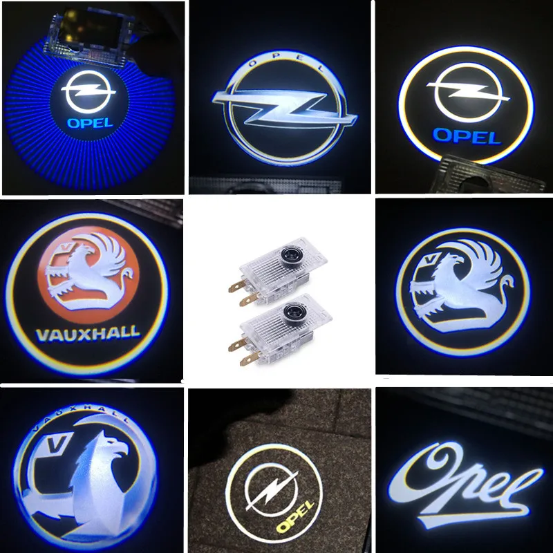 2Pcs Welcome Light Car LED Door Welcome Logo Laser Projector Shadow Light For Opel Insignia A B 2009---2018 Opel Logo Car Lights