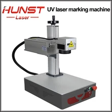 A máquina uv portátil 3w 5w da marcação do laser de hunst mini é apropriada para o plástico, pvc, vidro, jade, couro, garrafa, gravura móvel do escudo.